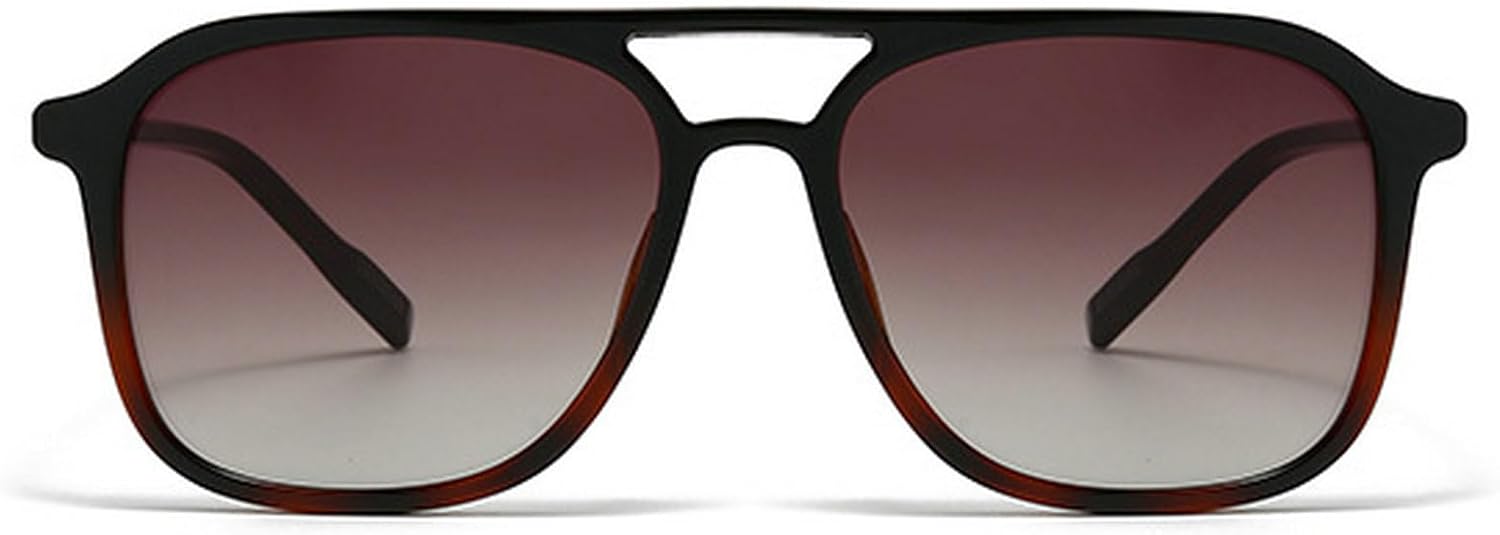 

Ретро-солнцезащитные очки с двойной перемычкой, квадратной формы, женские, с защитой от УФ-излучения UV400, модные мужские солнцезащитные очки с градиентным переходом mincl, Leopard