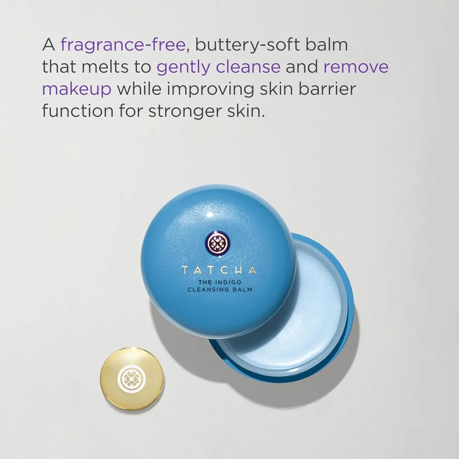 Бальзам для снятия макияжа Tatcha The Indigo Cleansing Balm, без отдушки, 1.9 унции — фото 2