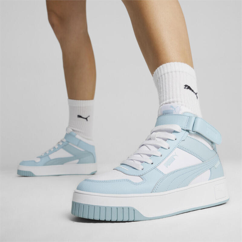 Кроссовки Carina Street Mid женские PUMA White Turquoise Surf Blue — фото 2