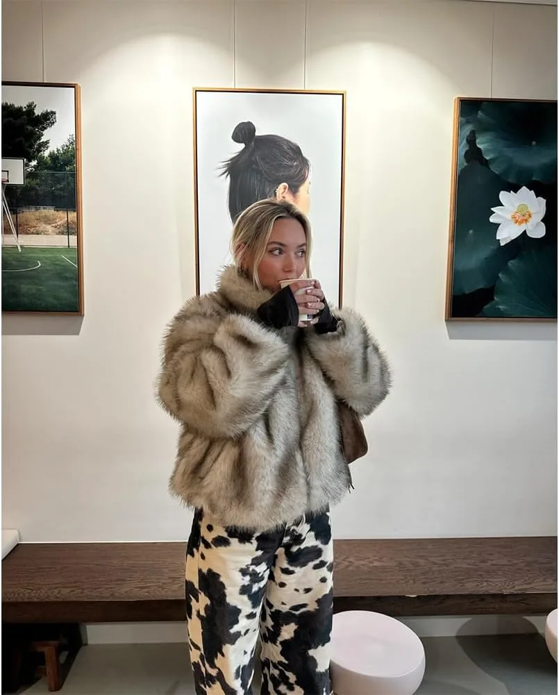 Джинсы Cow Print Wide Leg для женщин — фото 2