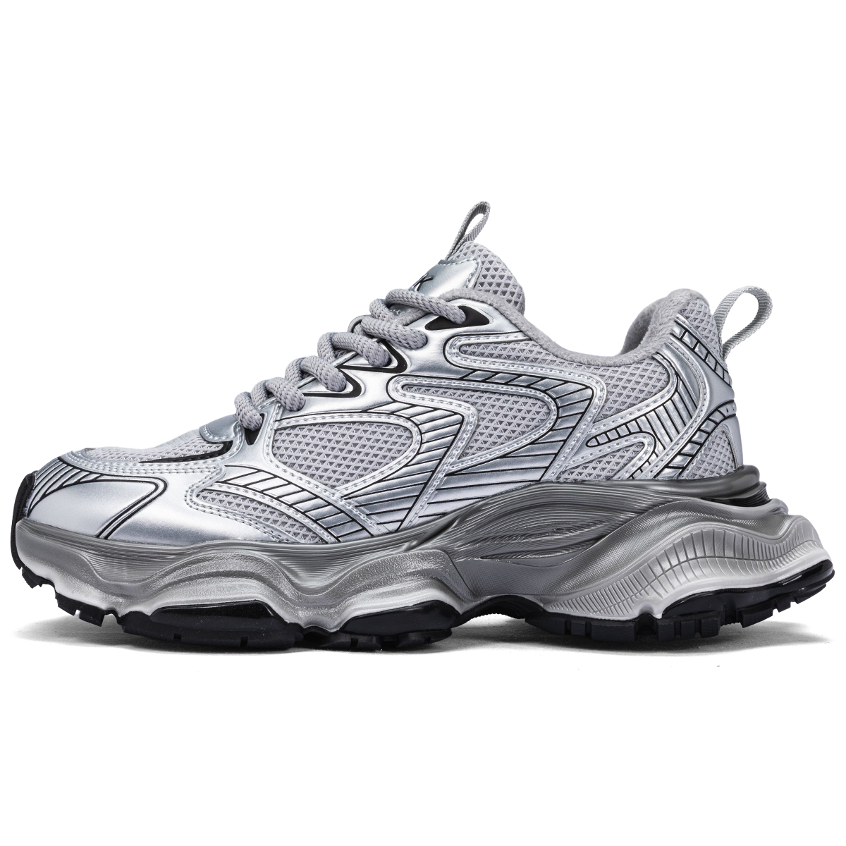 

Низкие массивные кроссовки унисекс FAIRWHALE, Space серебряный серый(Cotton)