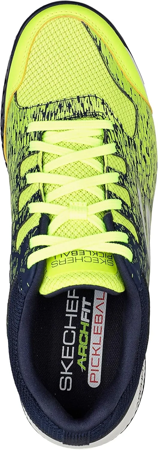 Мужские кроссовки Skechers Viper Court - спортивные кроссовки для пиклбола, подходящие для игры в помещении и на открытом воздухе, с поддержкой свода стопы, темно-синий/желтый — фото 3