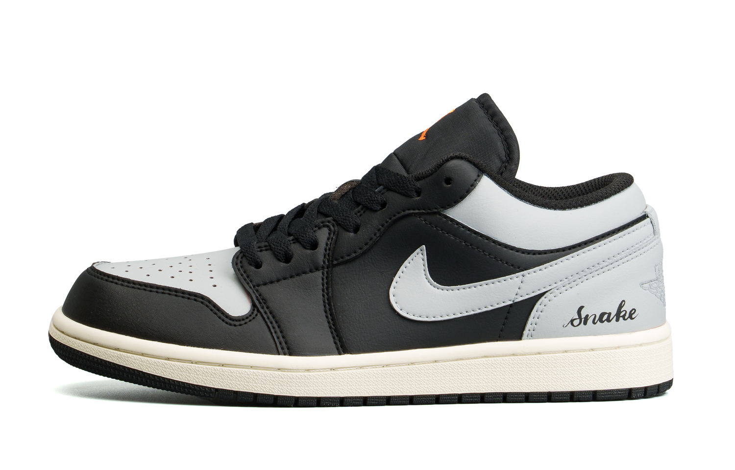 

Jordan Air 1 Black Gray Reverse Fashion Trend Slip Resistant Anti Kick Cushioning Low top