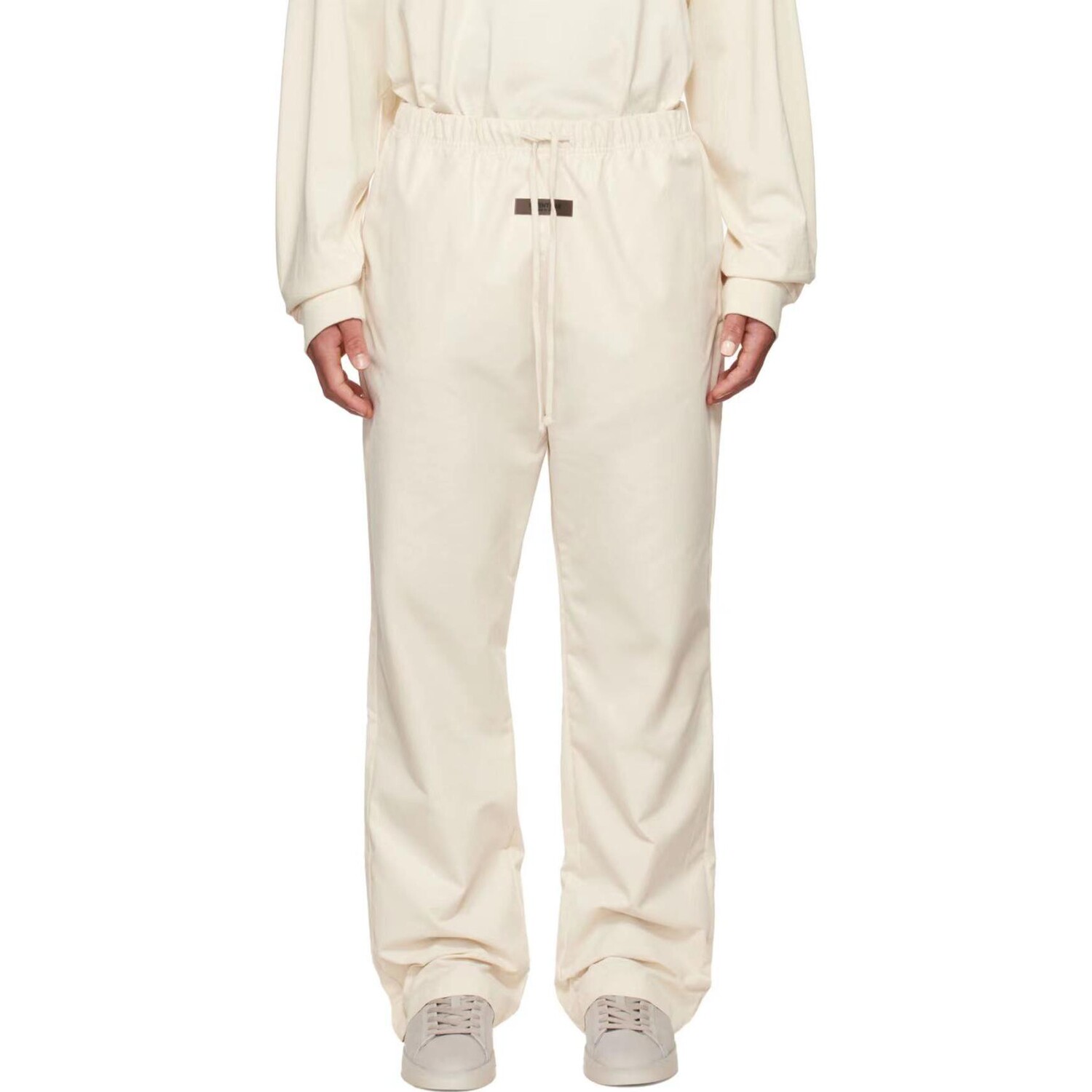 Повседневные брюки унисекс яичная скорлупа белого цвета Fear Of God Essentials, цвет Eggshell White — фото 4