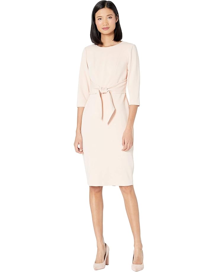 

Платье Adrianna Papell Knit Crepe Tie Waist Sheath Dress, цвет Blush