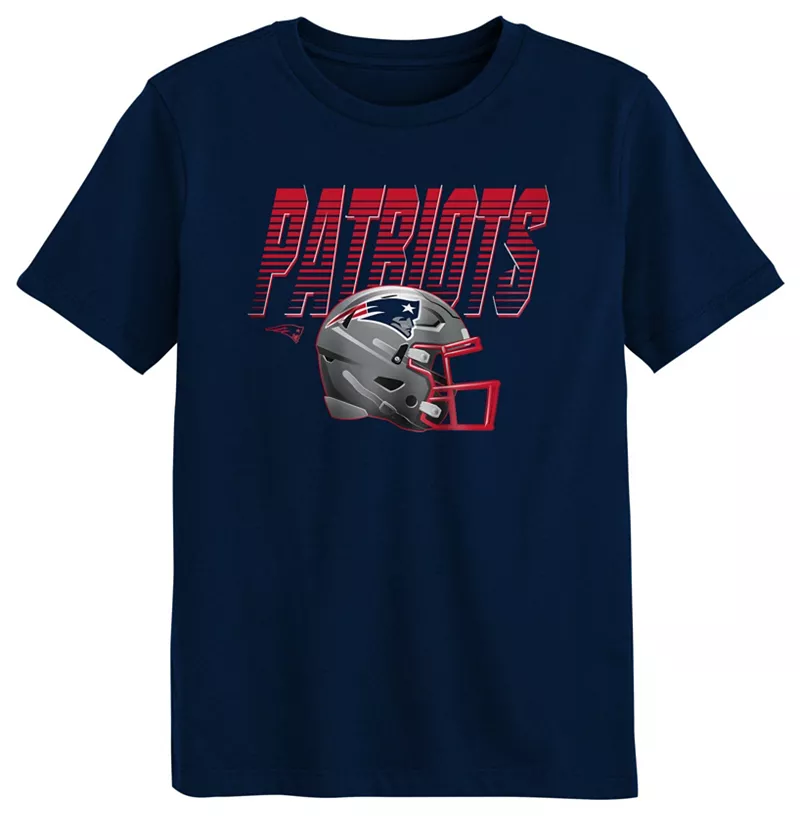 

Одежда команды НФЛ, темно-синяя футболка со шлемом New England Patriots для маленьких детей NFL Team Apparel
