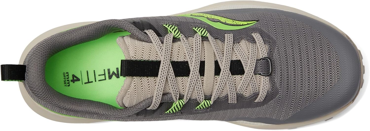 Мужские кроссовки для трейлового бега Saucony Peregrine 13, Gravel/Slime — фото 3
