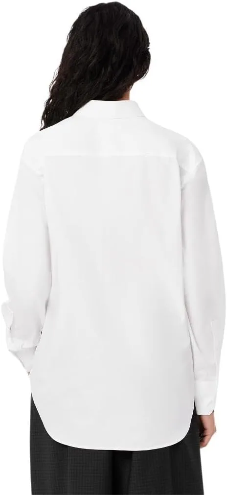 Рубашка Lacoste Oversized Popeline, Белая — фото 3