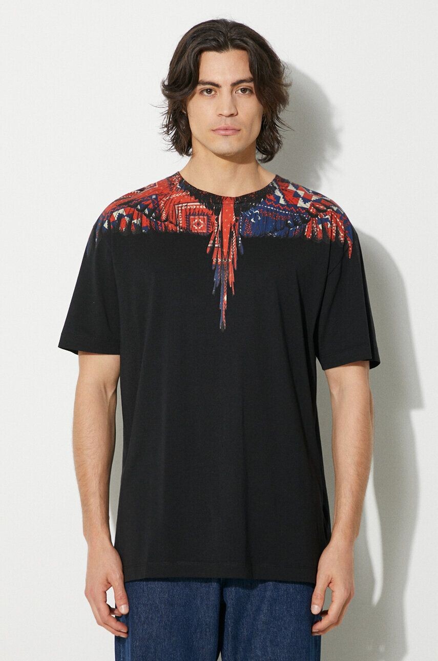 

Хлопковая футболка Bandana Wings Basic Tee Marcelo Burlon, черный