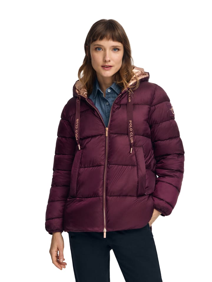 

Стеганая куртка бордового цвета Polo Club