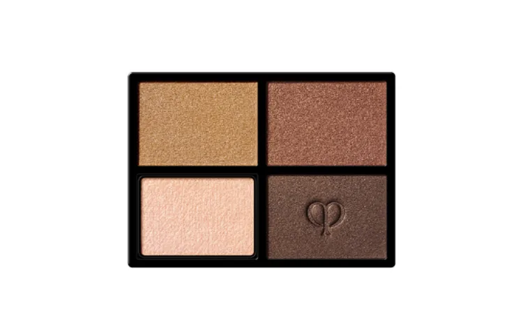 Clé De Peau Beauté Тени для век Starlight Diamond Radiance, 4 цвета, легко растушевываются, #2 Warm Beige-Beach Pebble — фото 4