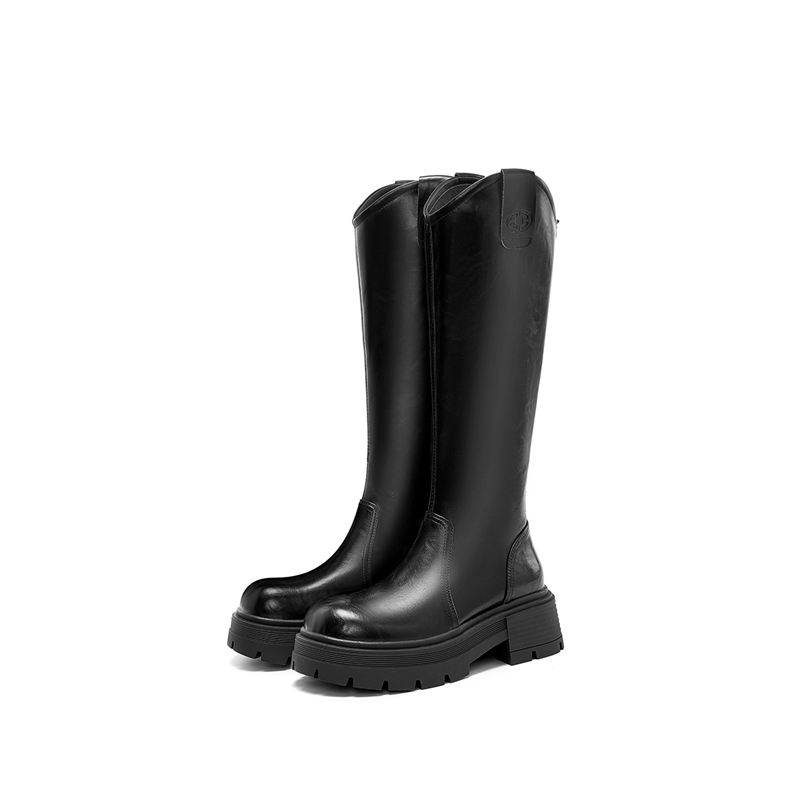ELLE Черные женские полусапожки на каблуке 6,5 см, цвет Black — фото 3