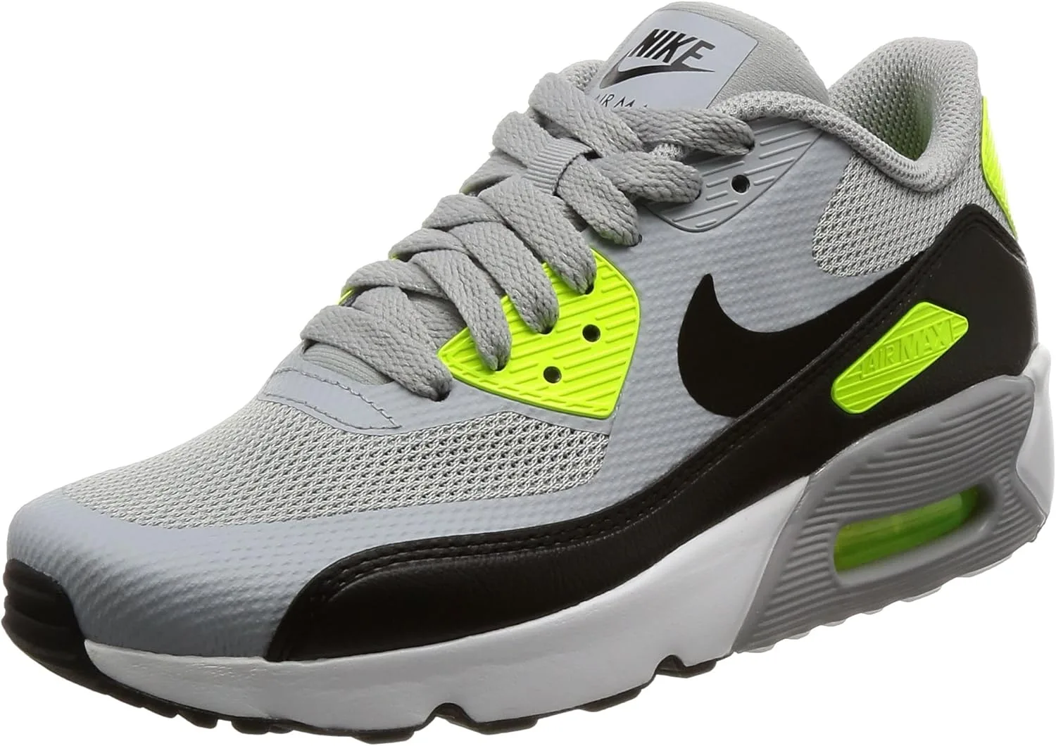 Детские гимнастические кроссовки Nike Air Max 90 Ultra разных размеров (унисекс), ярко-белый/черный/серый
