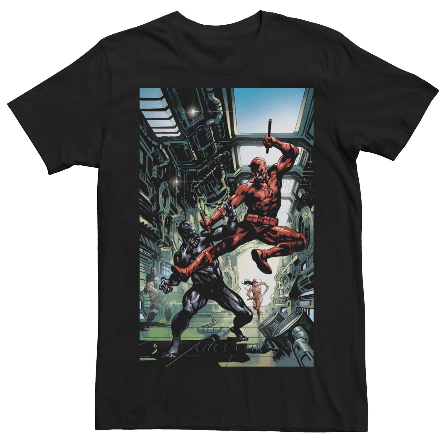 

Мужская футболка с обложкой комиксов Marvel Avengers Fight Licensed Character