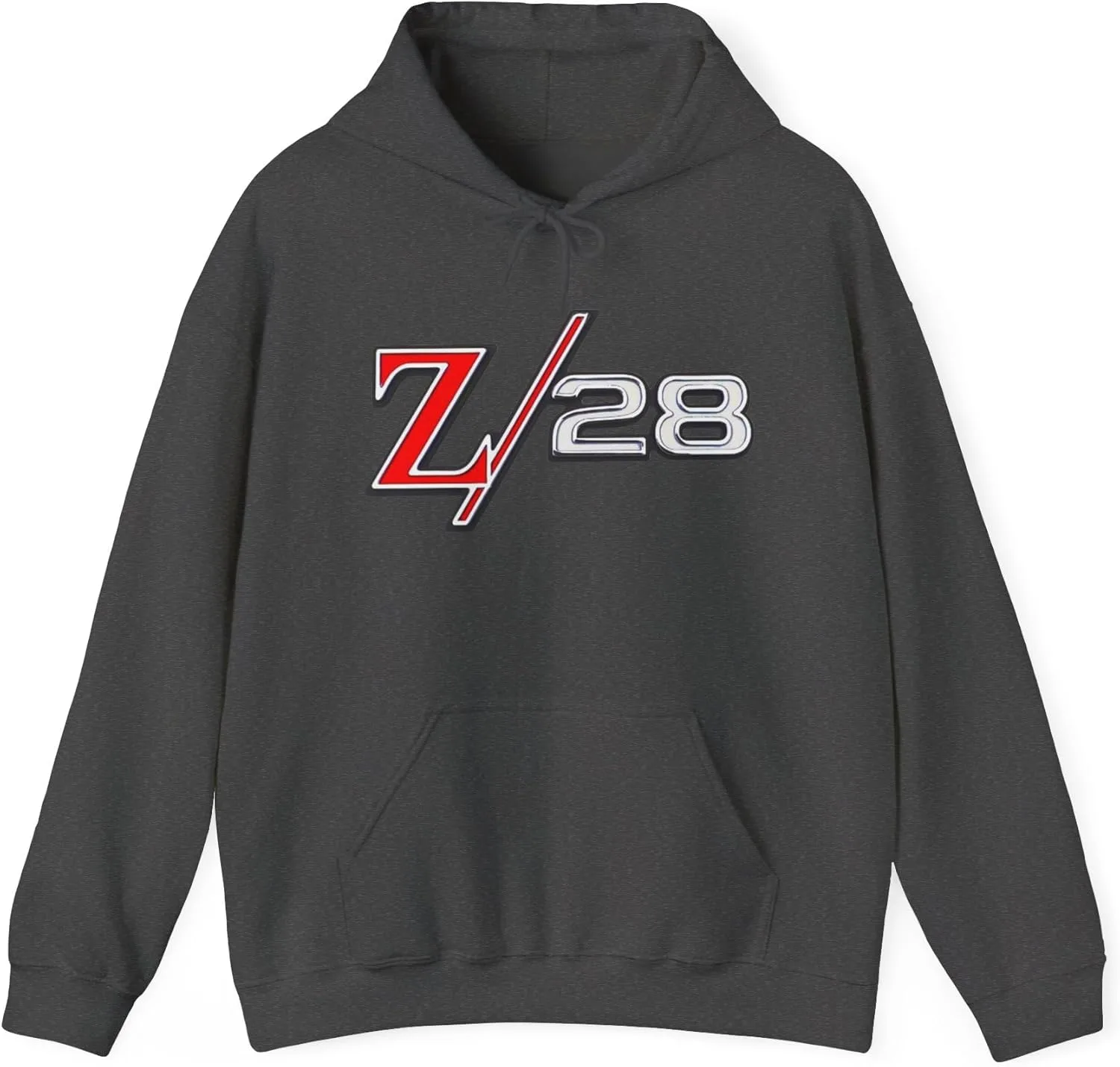 Футболка с капюшоном Camaro Z/28 Z28 Racing Performance Muscle Car, унисекс, из плотной смесовой ткани GENERIC, Dark Heather