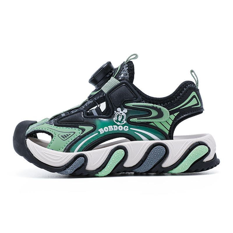 

Детские сандалии с низким верхом, нескользящие, износостойкие, дышащие BOBDOG, черный