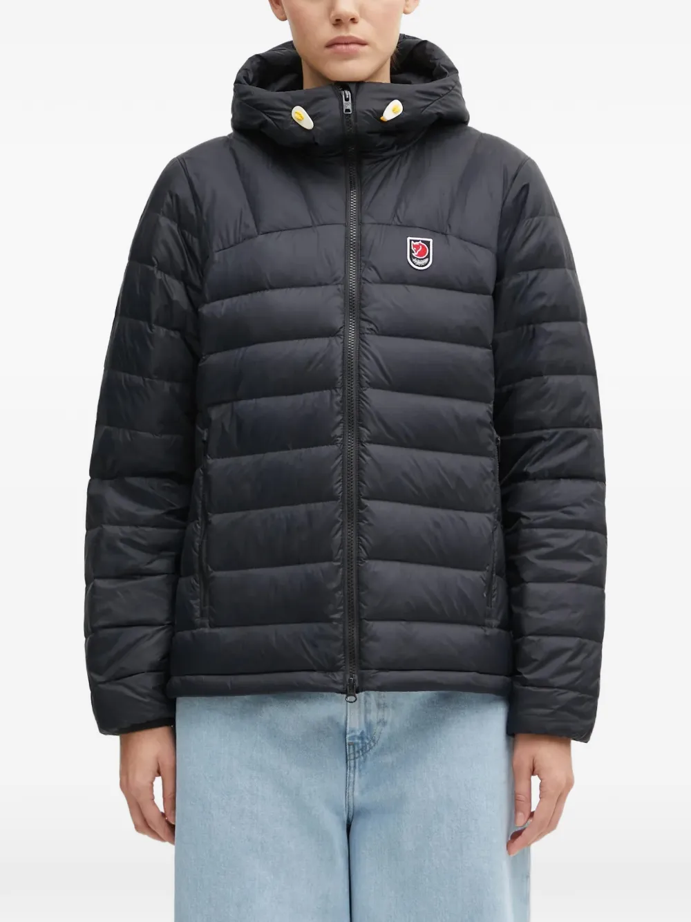 

Стеганая куртка с логотипом Fjallraven, черный