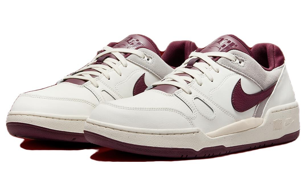 Кроссовки Nike Full Force Skateboarding Shoes Men Low-top White/Red, белый/красный — фото 3