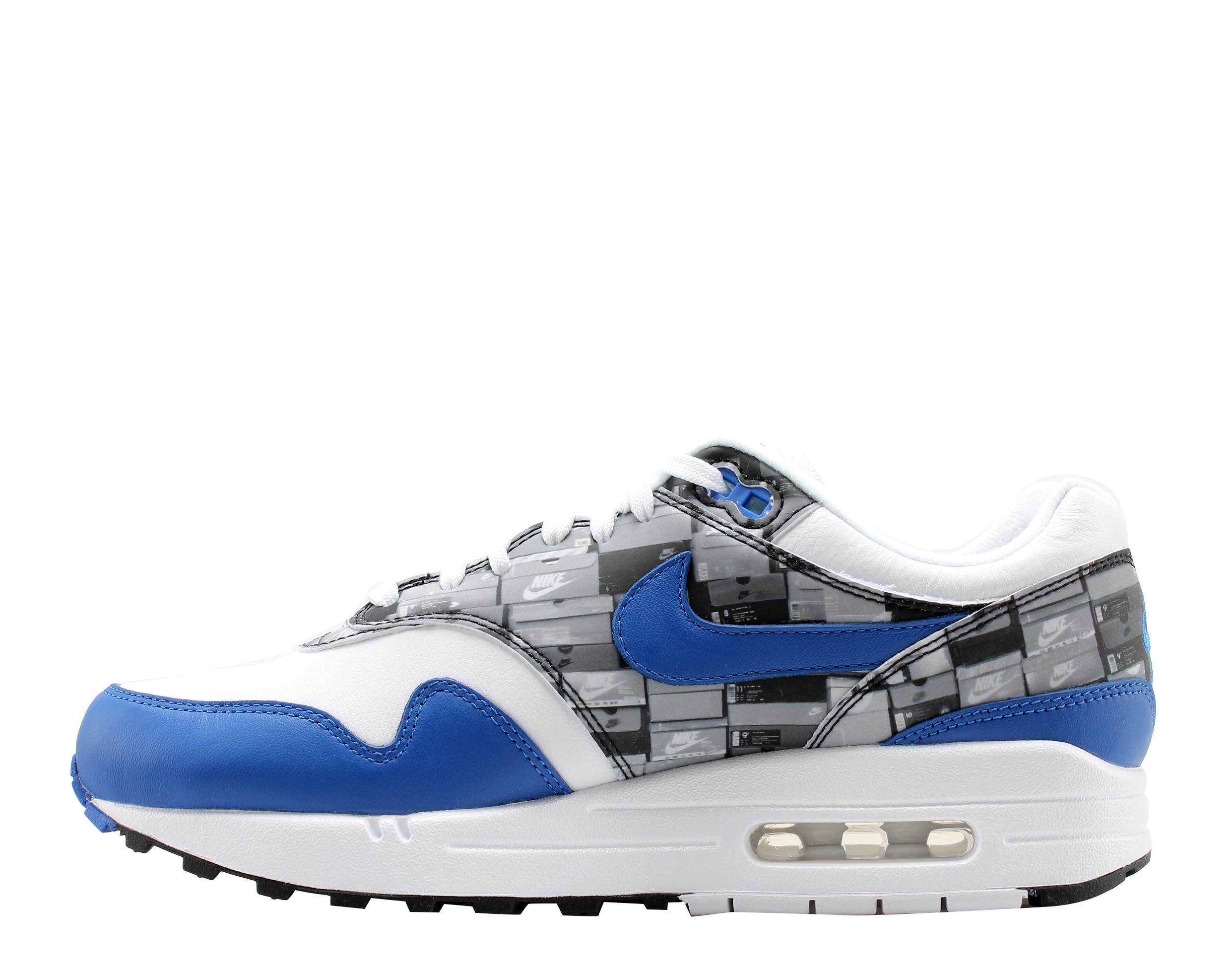 Nike Air Max 1 Print White/Game Royal/Grey Мужские кроссовки для бега AQ0927-100 — фото 3