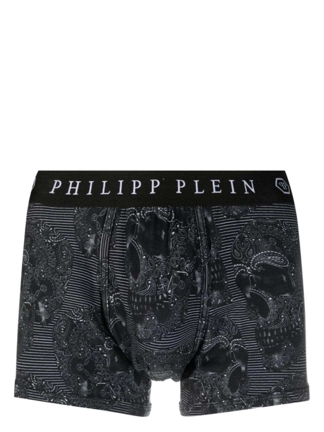

Philipp Plein боксеры с принтом пейсли и логотипом, черный