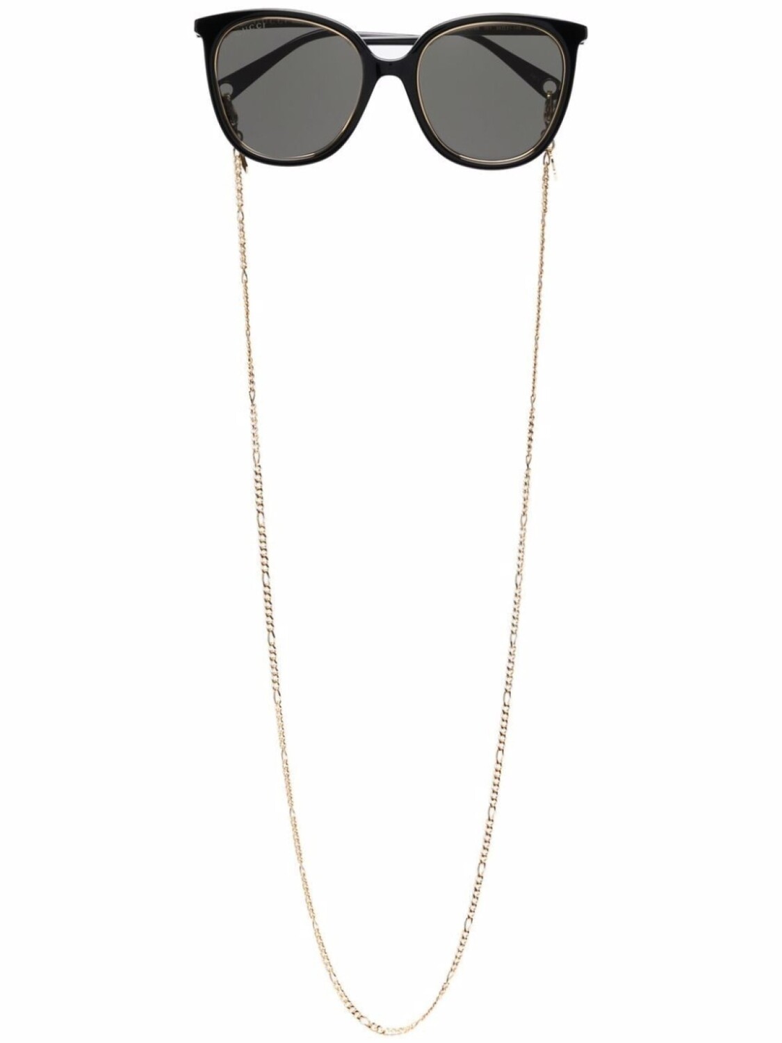 

Солнцезащитные очки в круглой оправе Gucci Eyewear, черный