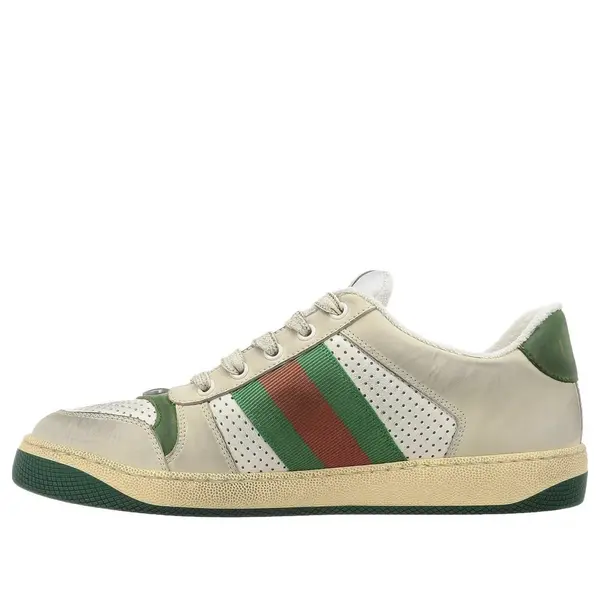 

Кроссовки screener distressed 'green orange' Gucci, белый