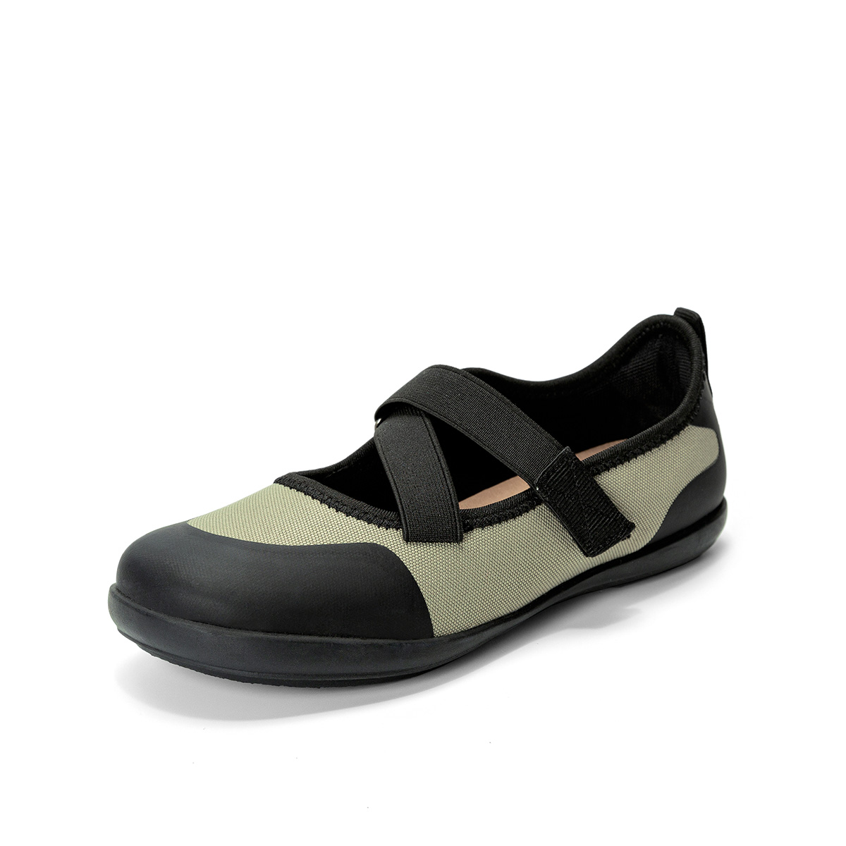 Женские туфли Flat Mary Jane высотой 1,8 см Q.VONTON, серо-бежевые — фото 2
