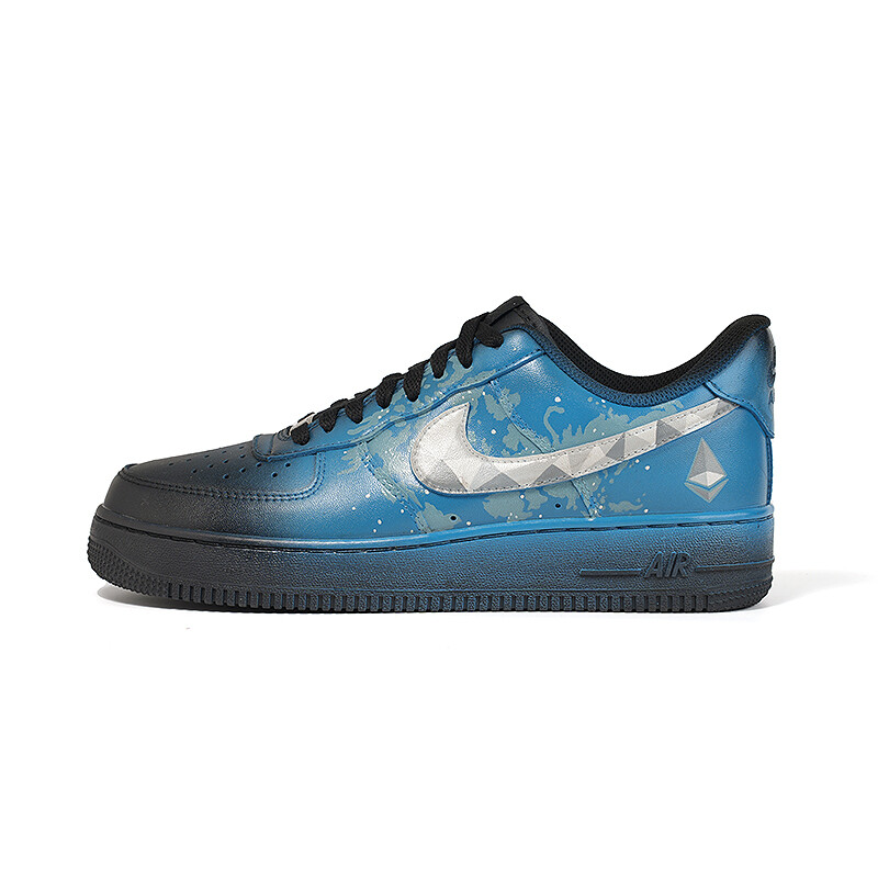 

Кроссовки Nike Air Force 1 Skateboarding Shoes Unisex Low-top Black/Blue, черный