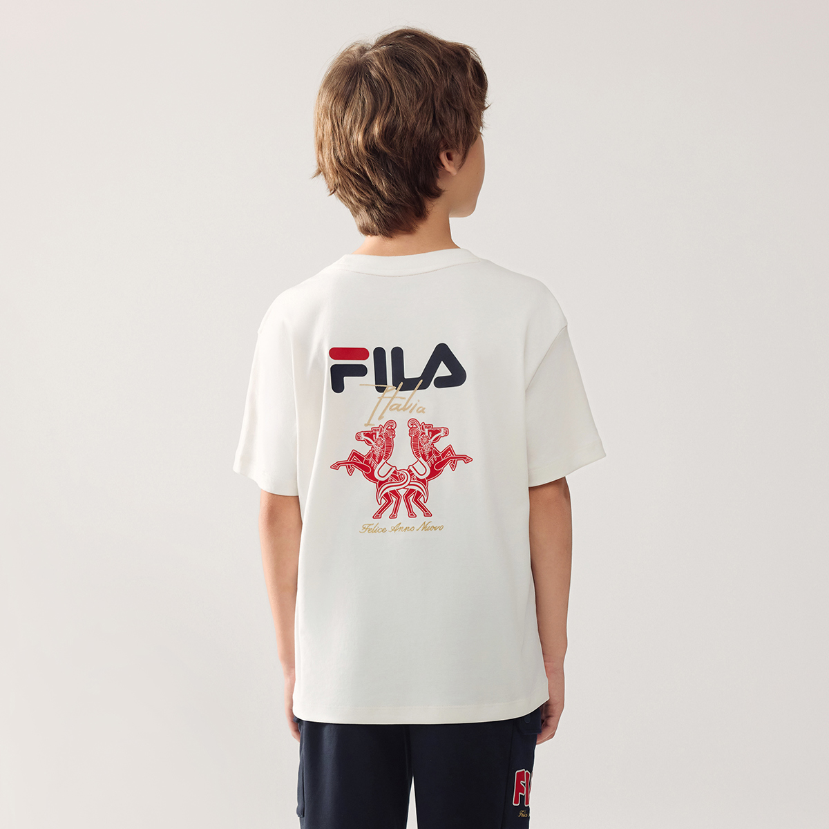 FILA KIDS Футболка с коротким рукавом Cloud White для детей — фото 4