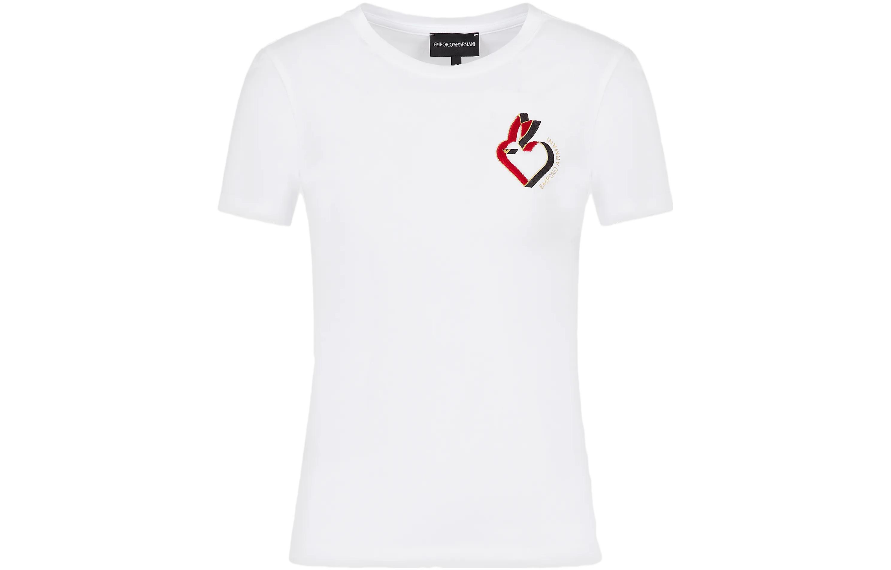 

EMPORIO ARMANI Футболка женская белая, Белый, EMPORIO ARMANI Футболка женская белая
