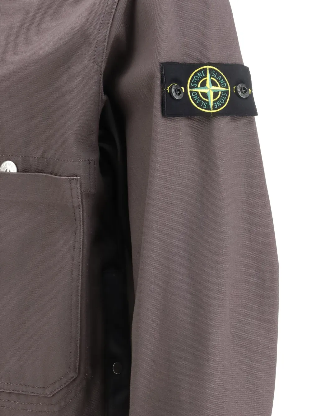 Куртка с накладными карманами на пуговицах Stone Island, серый — фото 4