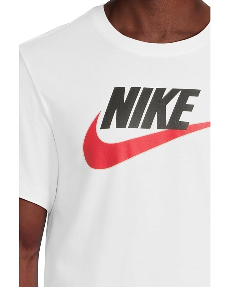 Футболка Nike Sportswear Icon Futura Tee, цвет White/Black/University Red — фото 4