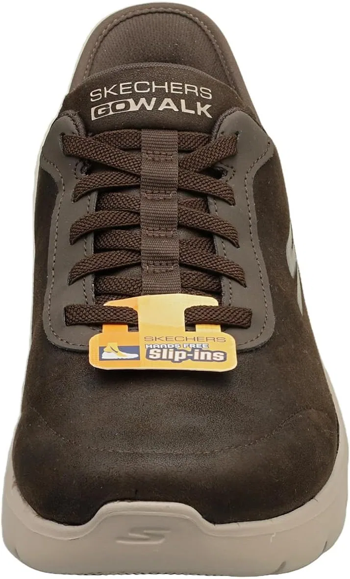 Мужские кроссовки Skechers Slip Ins Go Walk Flex Trainers, Brown — фото 3