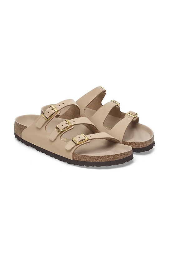 Нубуковые шлепанцы Florida HEX Birkenstock, бежевый — фото 4