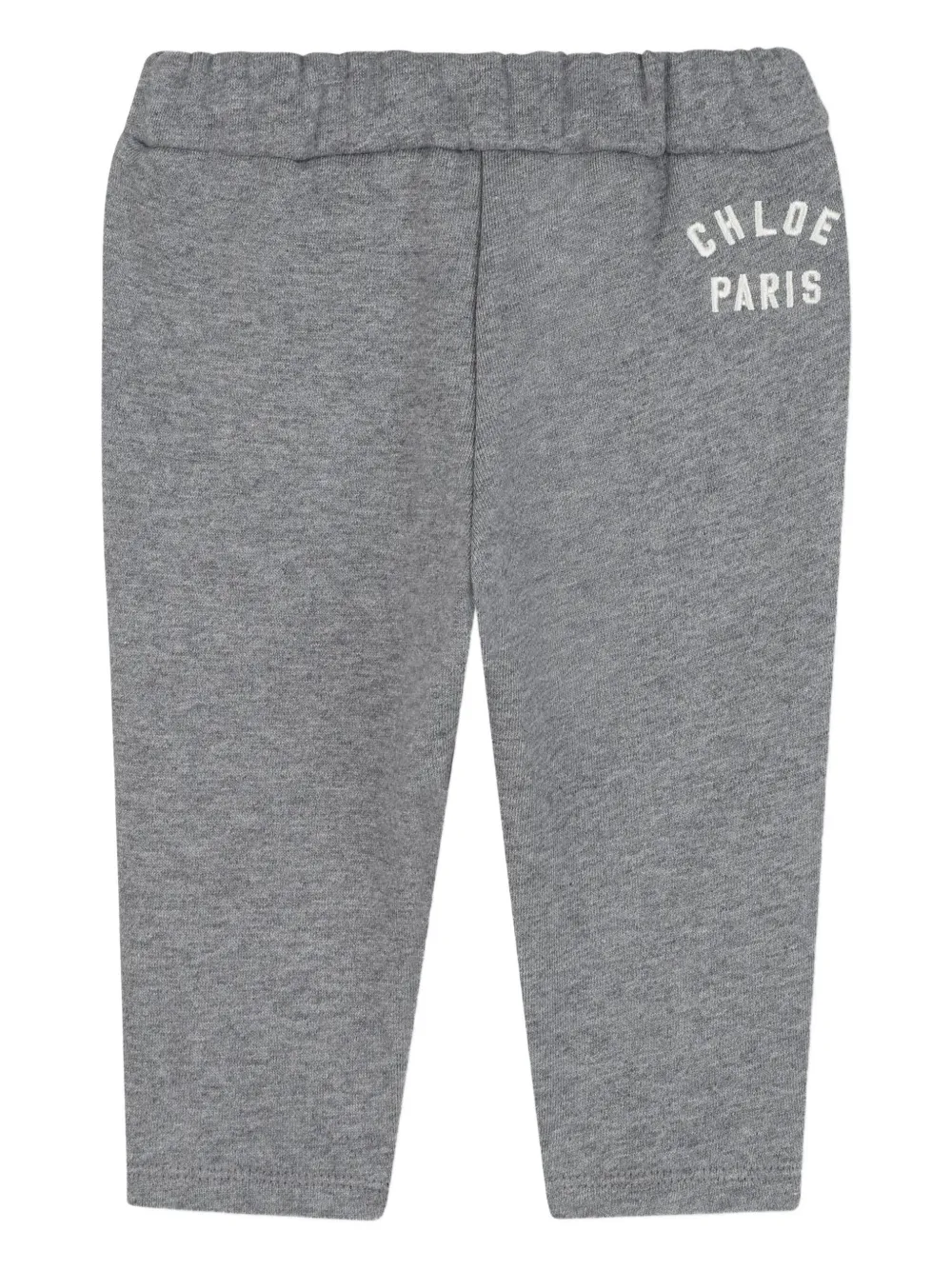 Спортивные брюки с вышитым логотипом Chloé Kids, серый