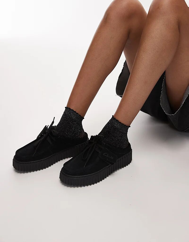 Мюли Clarks Torhill с подкладкой из искусственного меха, черного цвета — фото 4