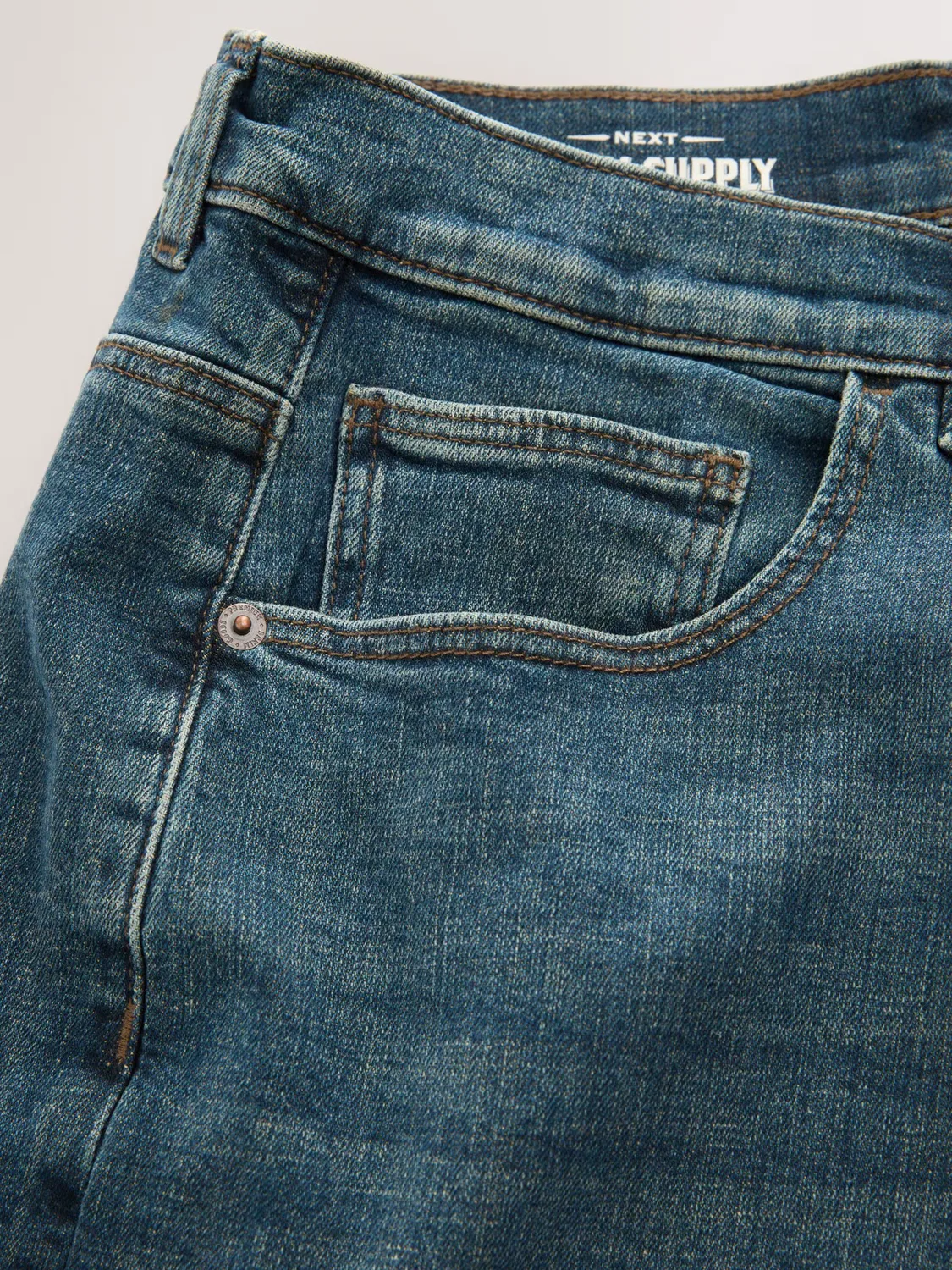 Зауженные джинсы Next, Blue Denim — фото 2