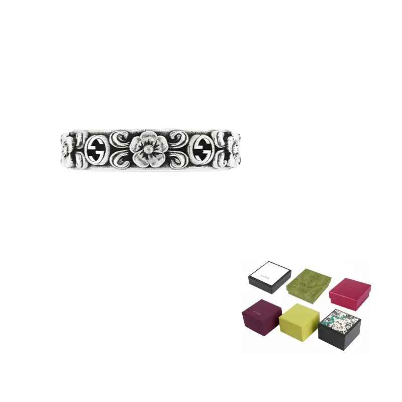 

Gucci Кольцо из стерлингового серебра с переплетающимися буквами G