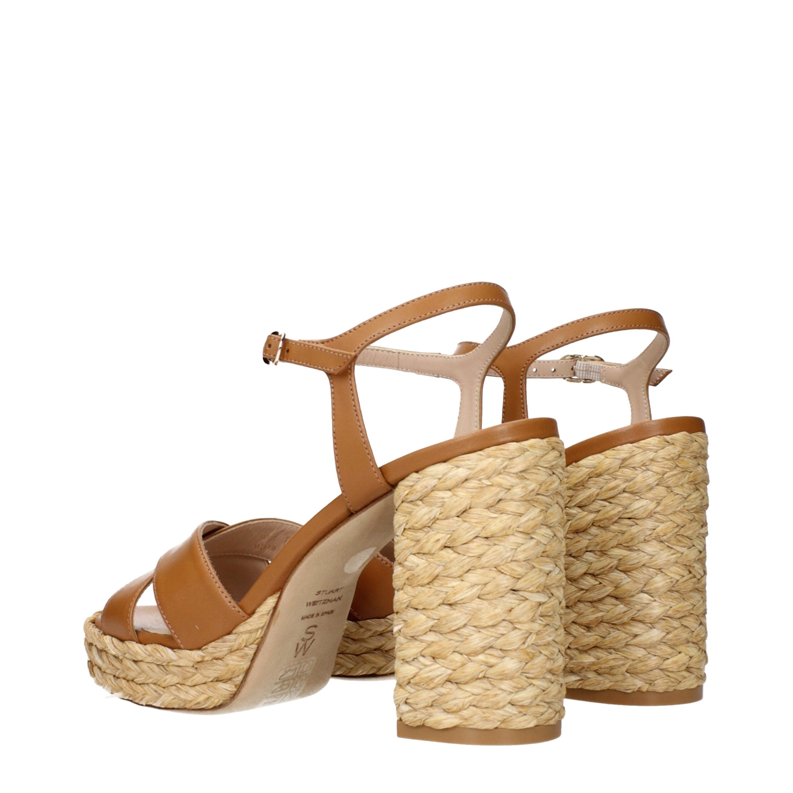 Женские кожаные туфли на платформе Stuart Weitzman, коричневый — фото 4