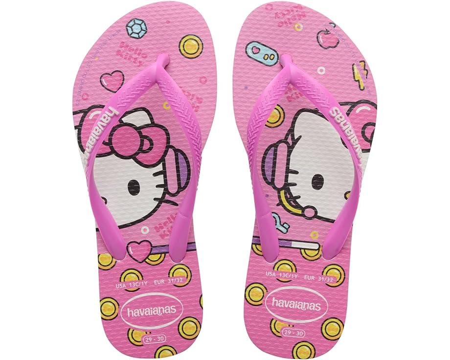 

Сандалии Havaianas Kids Slim Hello Kitty Sandal, цвет White/Reddish Purple