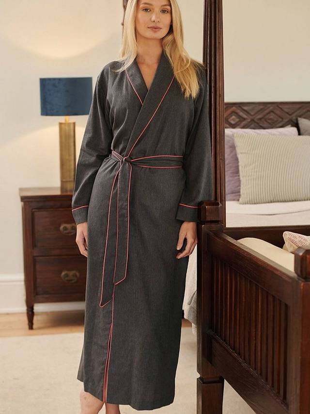 

Халат из хлопкового твила в ёлочку British Boxers, Slate