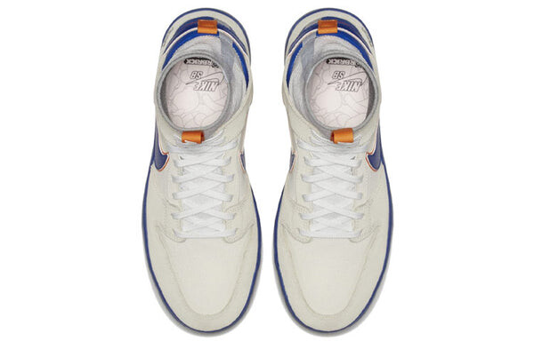 Кроссовки x medicom toy zoom sb dunk elite high Nike, серый — фото 4