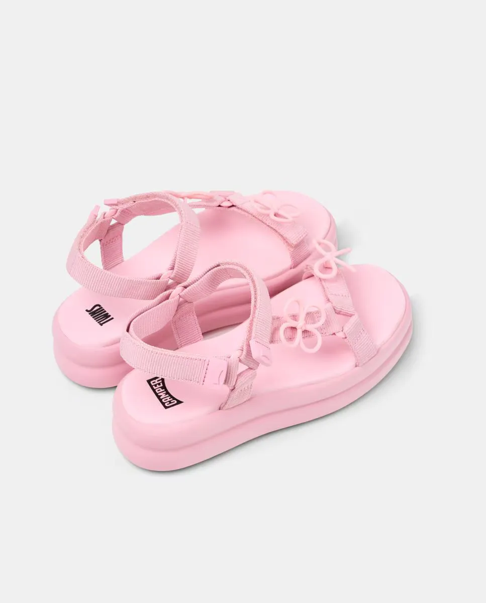 Женские босоножки на платформе Pelotas Flota Up Twins Camper, розовый — фото 4