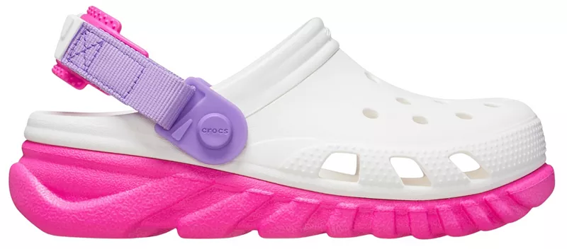 

Детские сабо Crocs Duet Max II, цвет White/Pink Crush