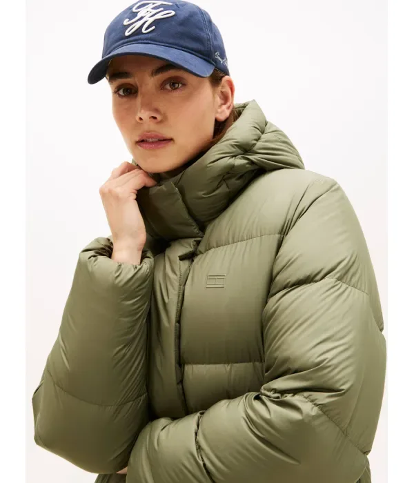 Пуховое пальто Tommy Hilfiger, оливково-зеленый — фото 4