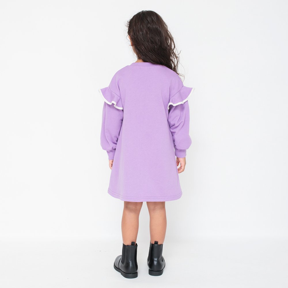 Платье с оборками на рукавах из флиса Branshes, Lavender — фото 4