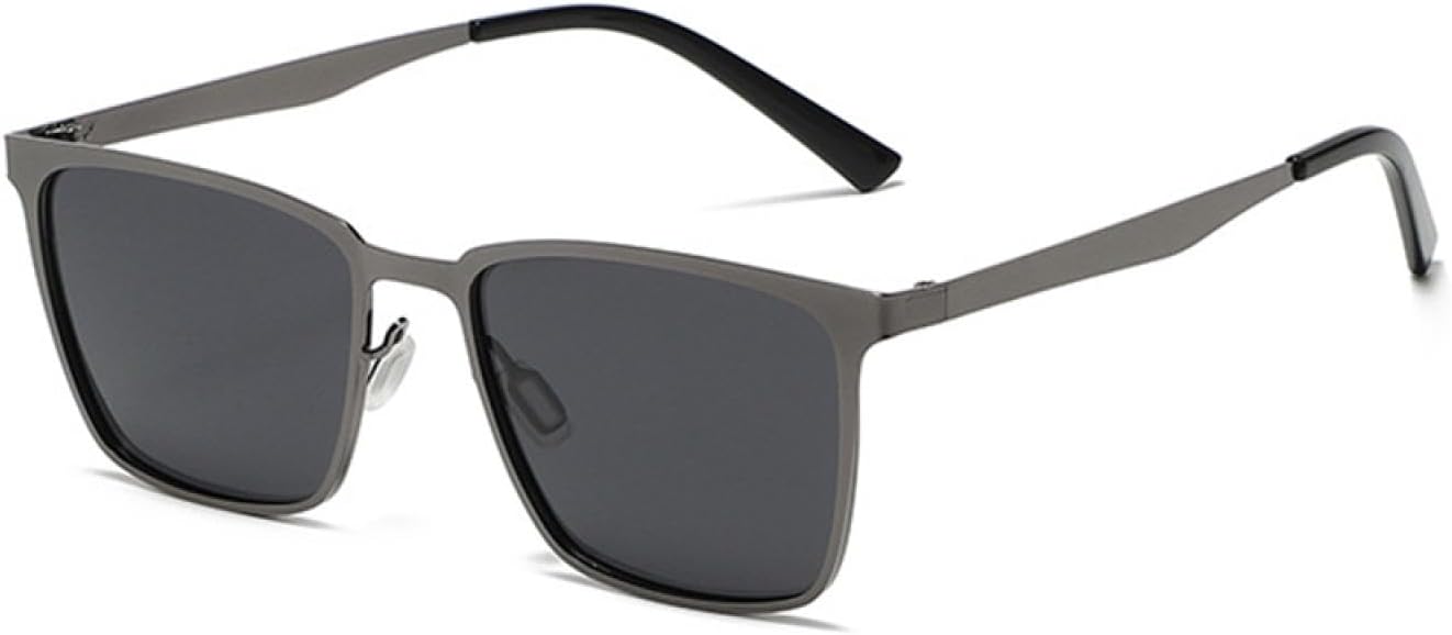 

Классические прямоугольные поляризованные солнцезащитные очки для мужчин, матово-черные, защита от УФ-излучения UV400, модные, с пружинным шарниром, для вождения VFDHN, 4