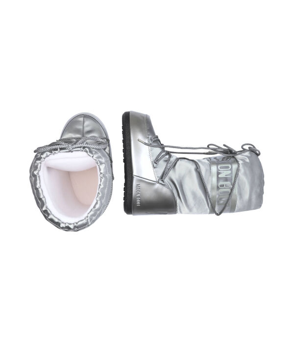 Дутики женские зимние Moon Boot  высокие, серебряный — фото 4