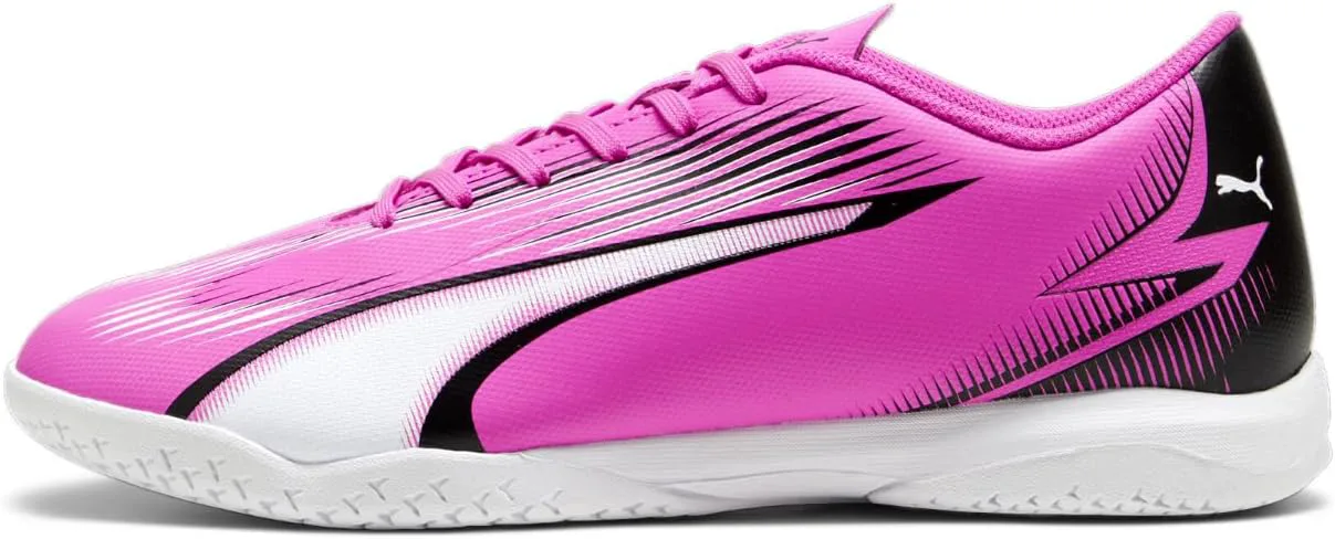 Мужские футбольные кроссовки Puma Ultra Play для игры в помещении, розовый/белый/черный — фото 2