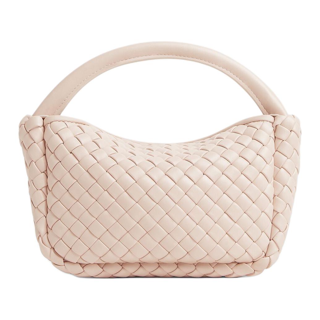 

Bottega Veneta Овчинная сумка через плечо маленькая женская резная белая